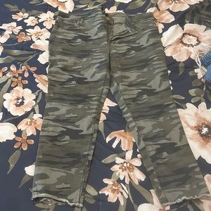 Express Green Camo Ankle Legging/Jegging